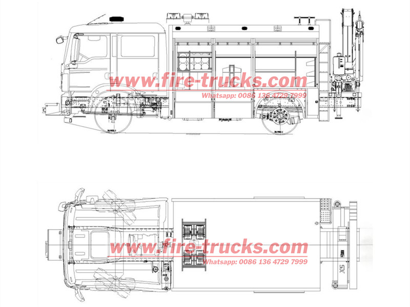 HOWO heavy rescue fire truck for sale