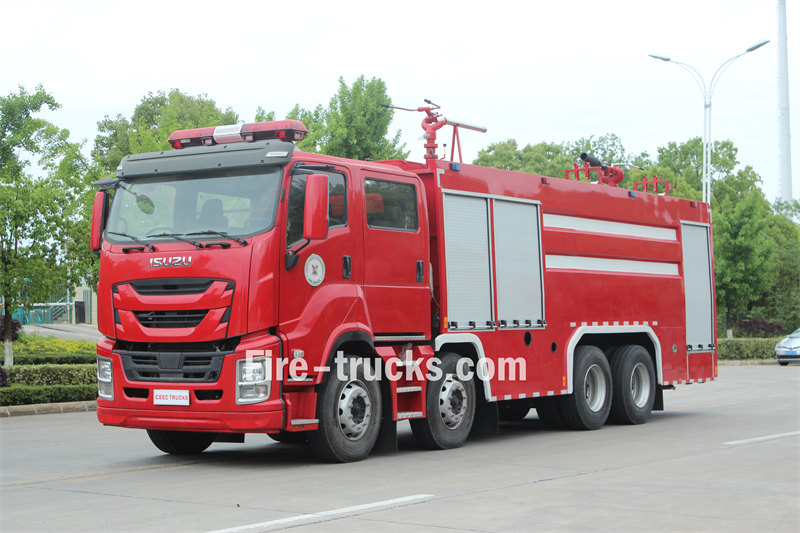 isuzu heavy dry powder fire fighting truck