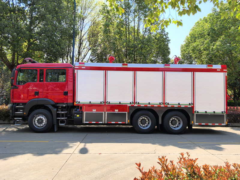 Ghana HOWO dry powder fire truck technical drawing