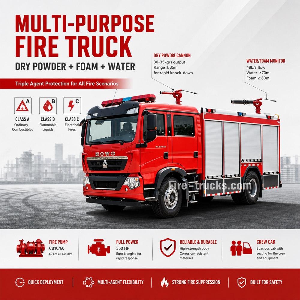 HOWO TX 4 ton multi purpose emergency fire truck Philippines Dubai HOWO TX 4 ton multi purpose emergency fire truck Philippines Dubai